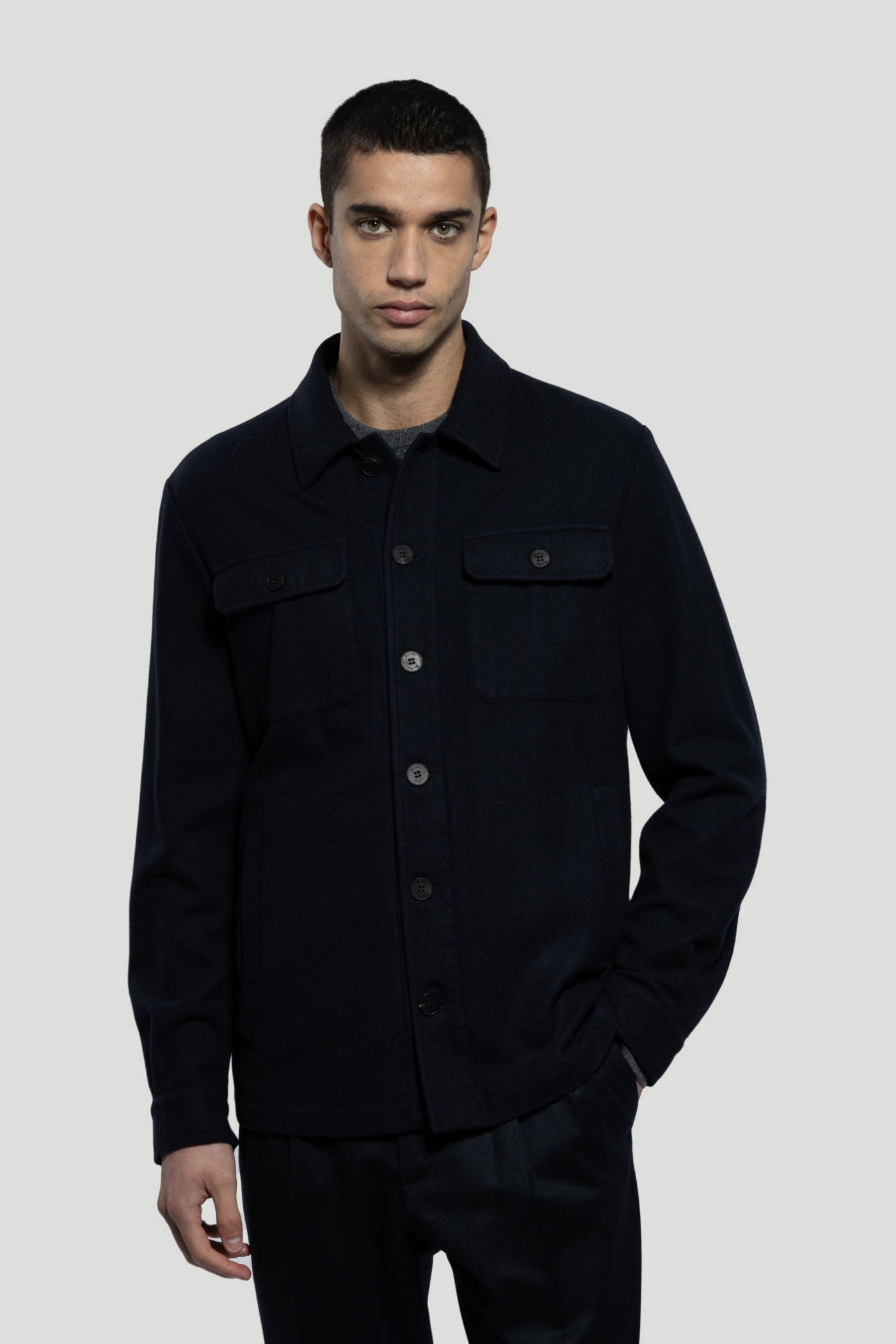 Giacca Overshirt in Cashmere