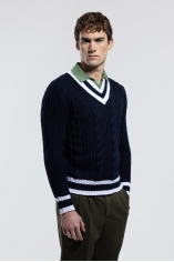 Cotton V-neck Sweater