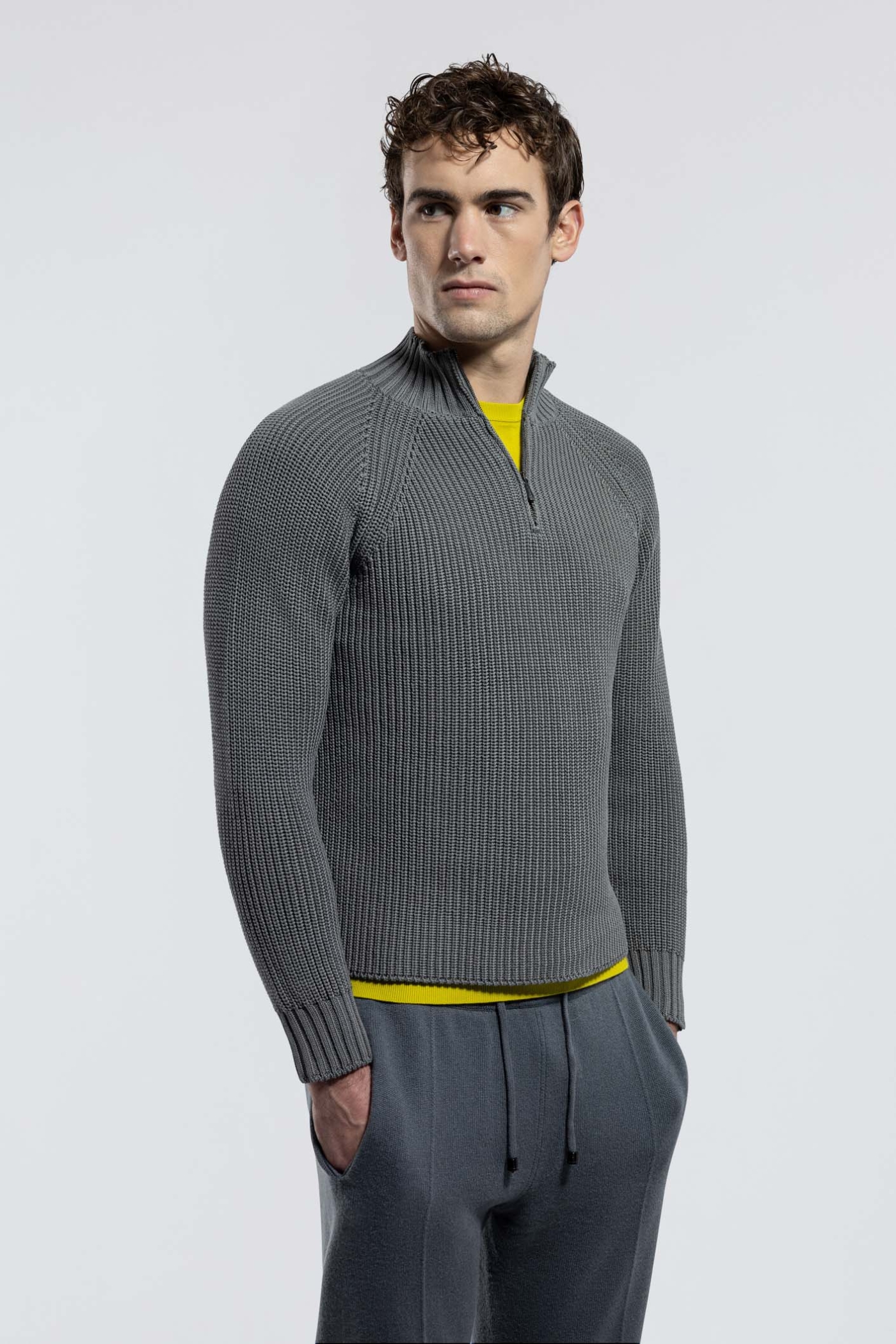 Mock Sweater with Zip