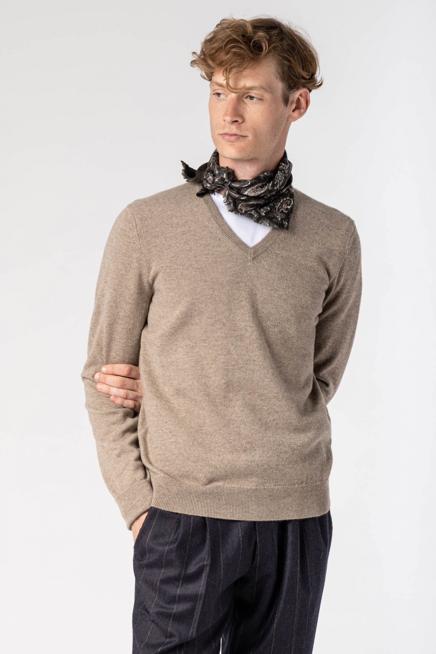 Maglia Scollo V in Cashmere