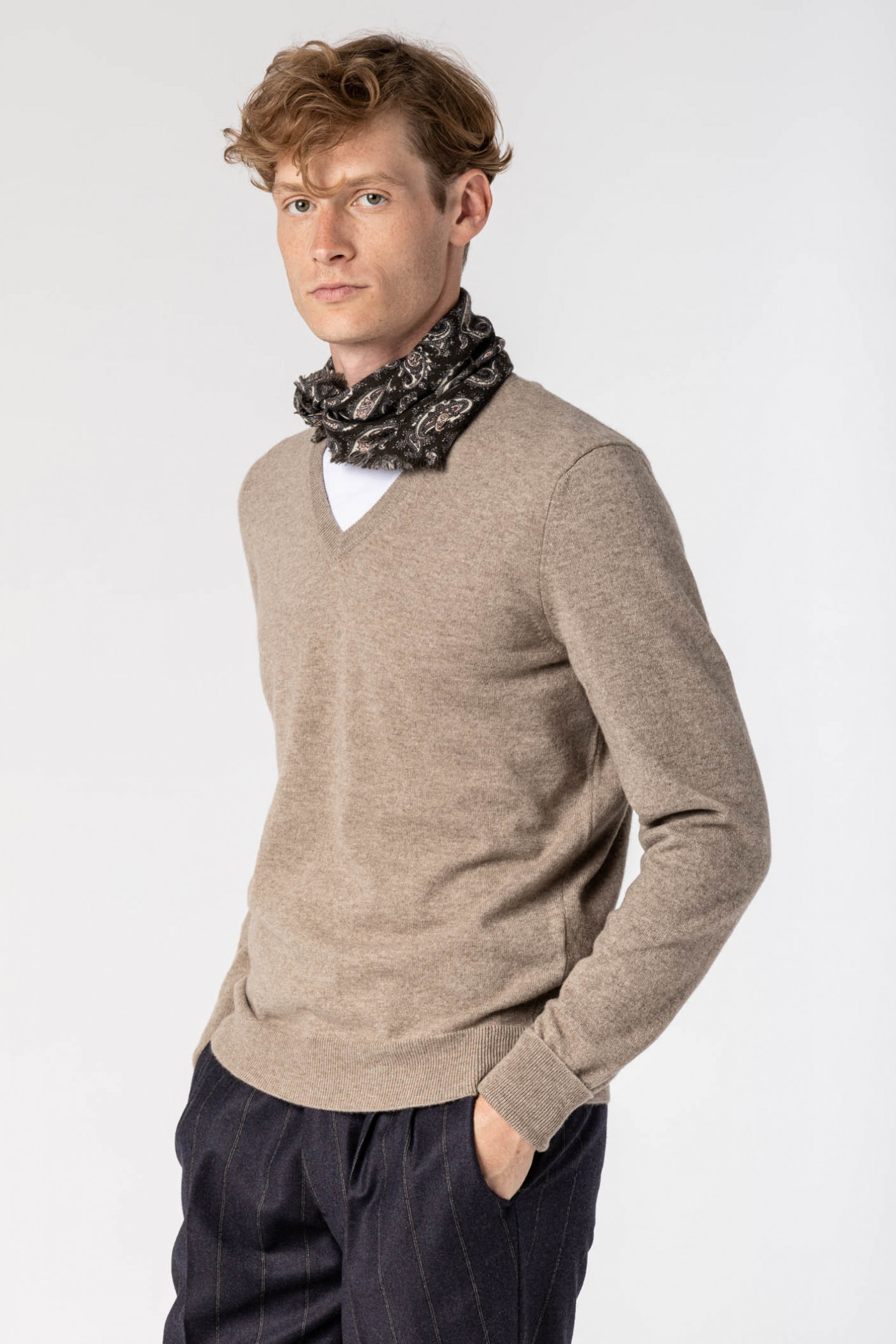 Maglia Scollo V in Cashmere