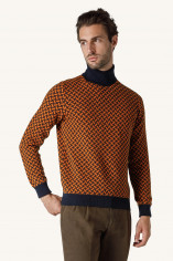 Cashmere Razor Blade Turtleneck Sweater