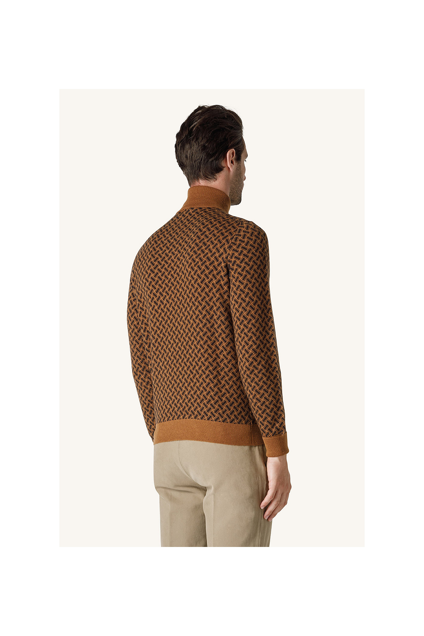 Cashmere Razor Blade Turtleneck Sweater