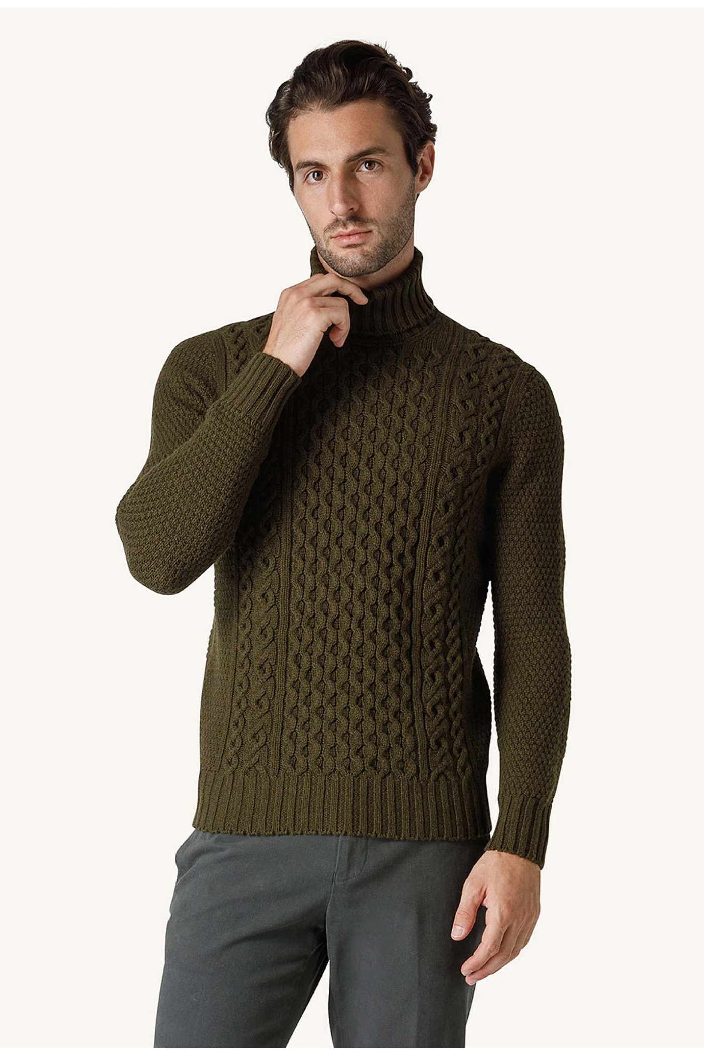 Cable Knit Wool Sweater