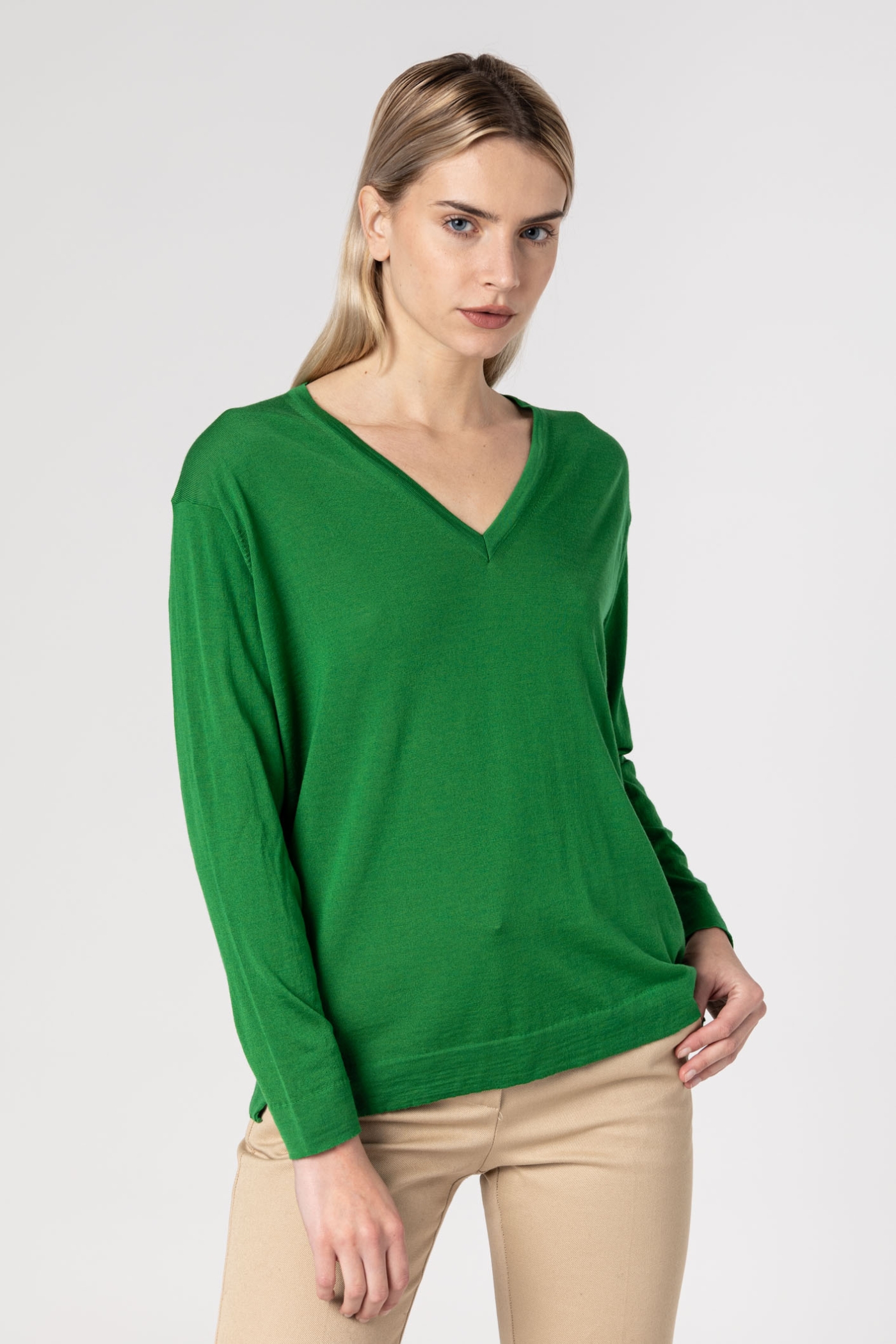 Extrafine Wool V-Neck Sweater