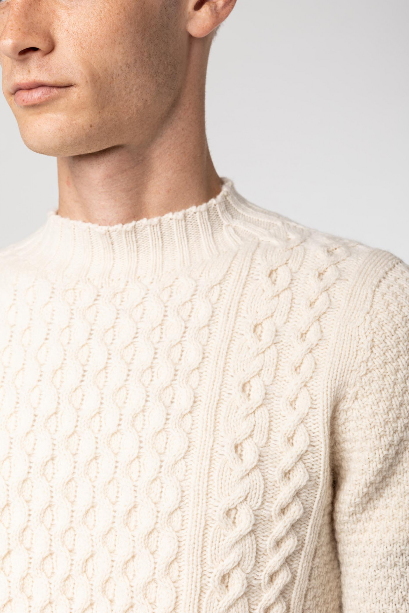 Cable Knit Wool Sweater