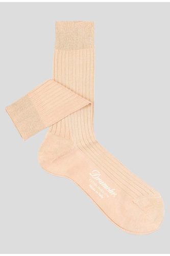 Classic rib mid calf socks 100% Filo scozia cotton