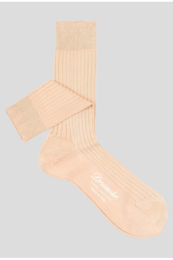 Classic rib mid calf socks 100% Filo scozia cotton