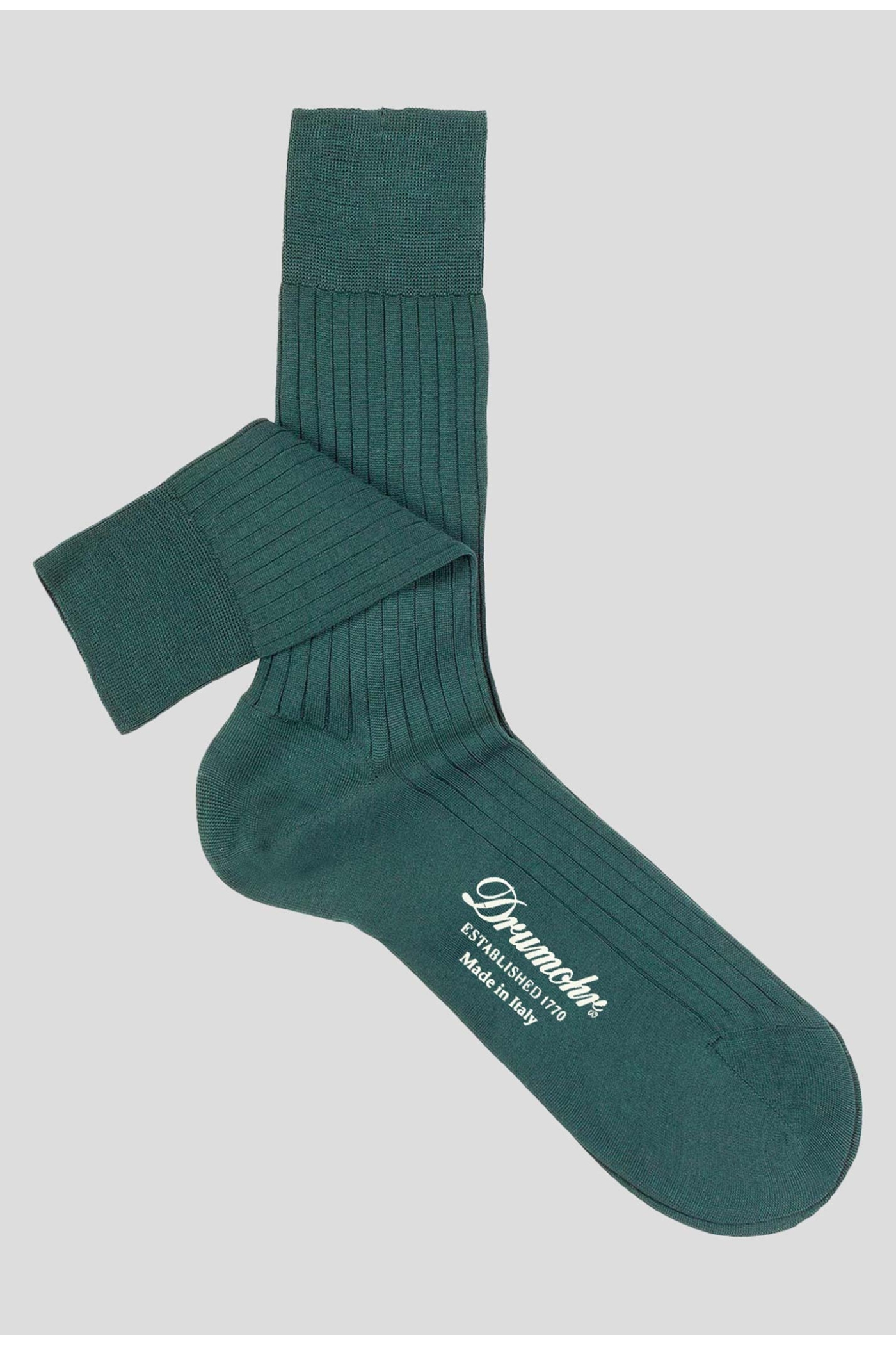 Classic rib mid calf socks 100% Filo scozia cotton