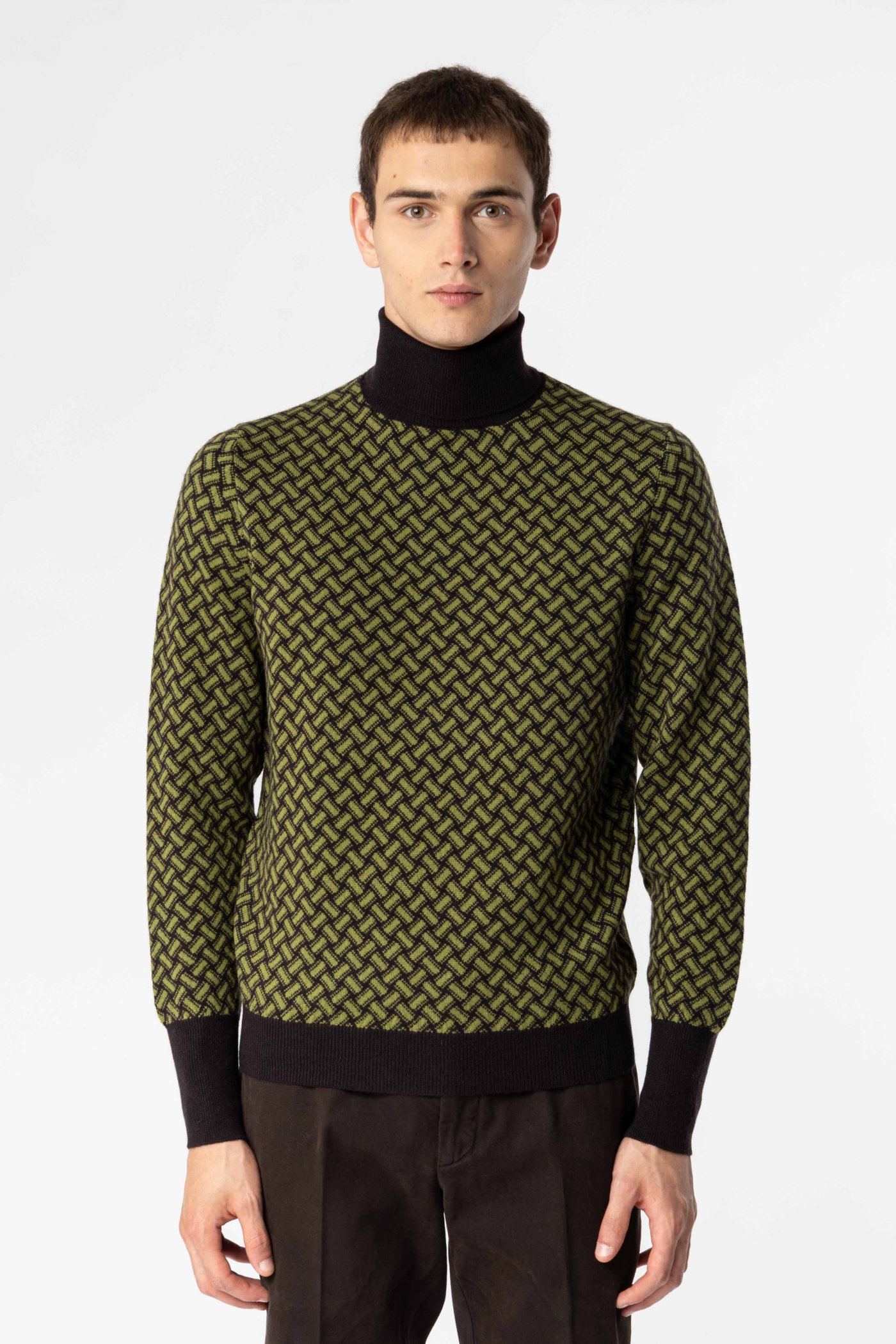 Cashmere Razor Blade Turtleneck Sweater