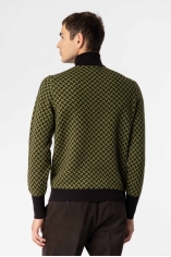 Cashmere Razor Blade Turtleneck Sweater