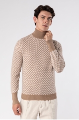 Cashmere Razor Blade Turtleneck Sweater