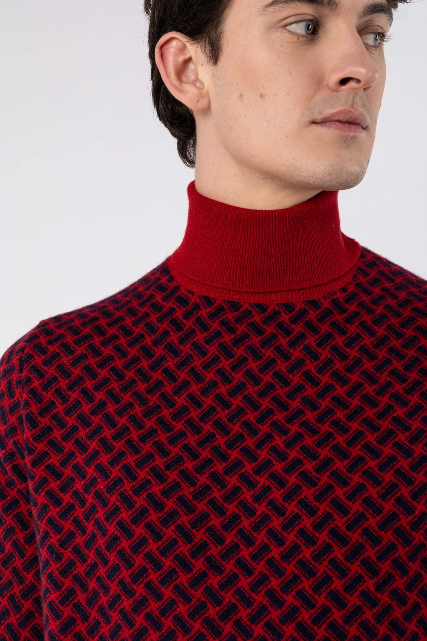 Cashmere Razor Blade Turtleneck Sweater