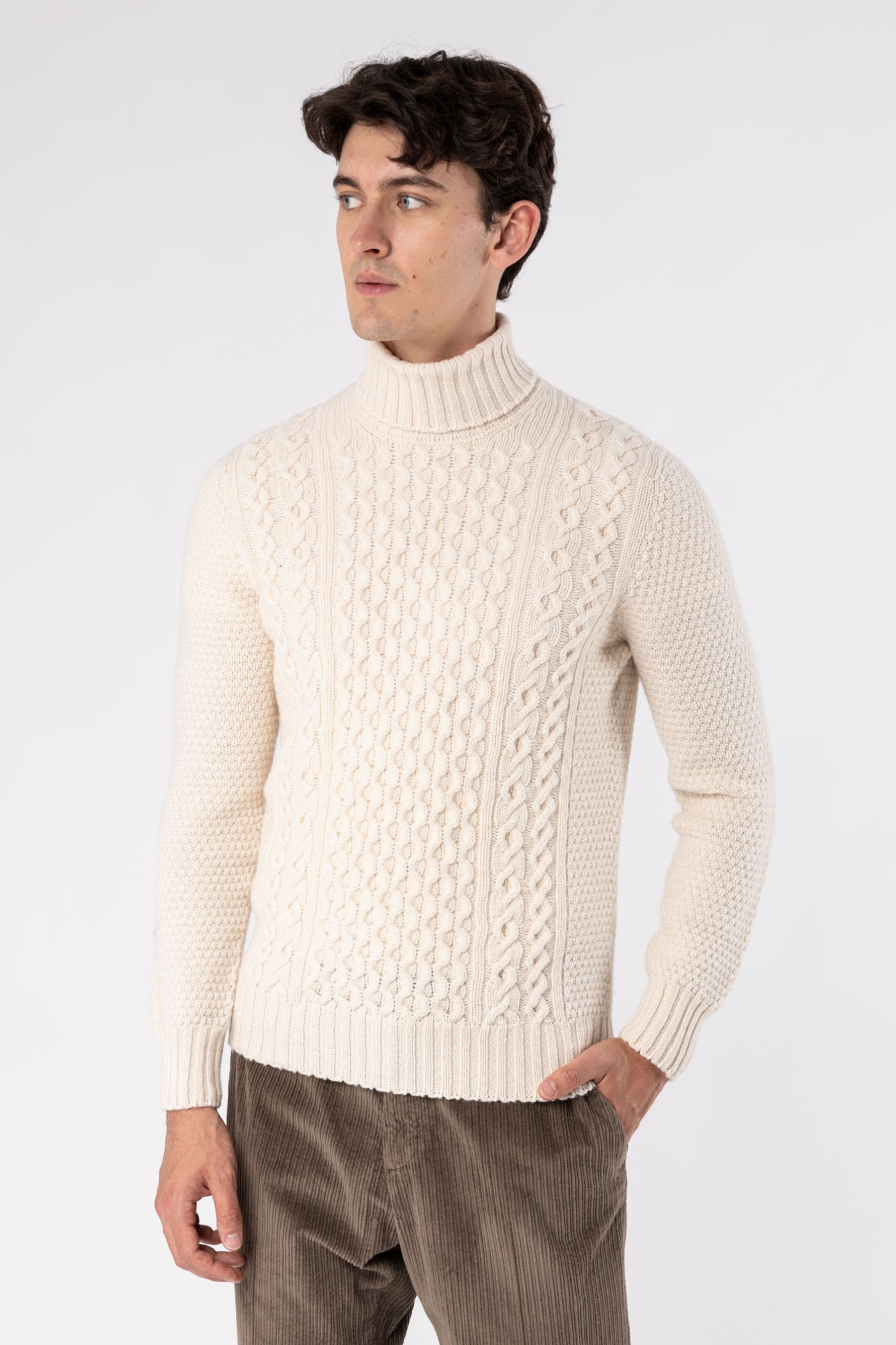 Cable Knit Wool Sweater