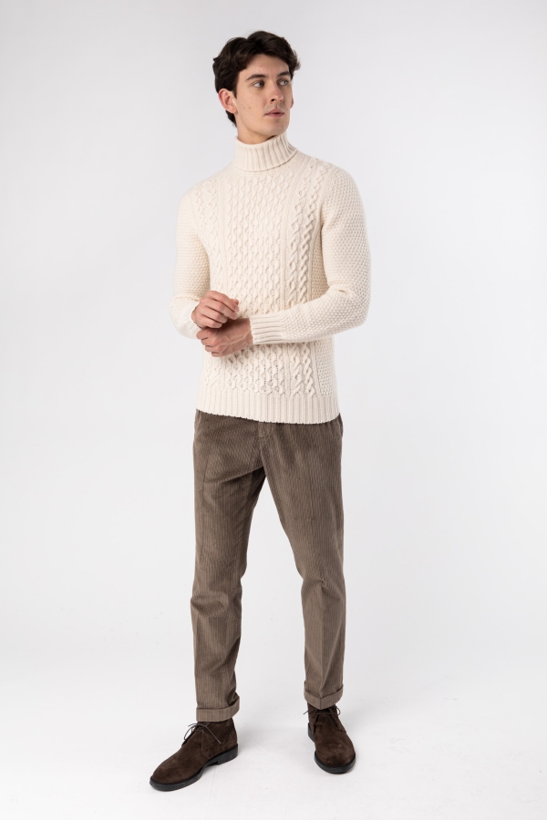 Cable Knit Wool Sweater