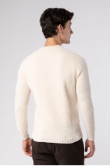 Maglia Girocollo Aran in Lana