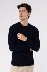 Maglia Girocollo Aran in Lana