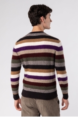 Random Stripes Crewneck Sweater