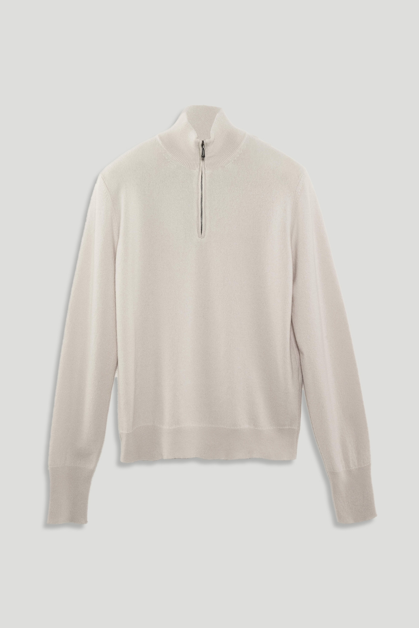 Henley Neckline with zipper in Cashmere