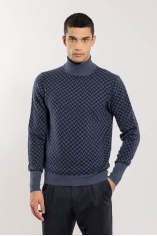 Cashmere Razor Blade Turtleneck Sweater