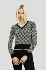 V-neck Razor Blade Sweater