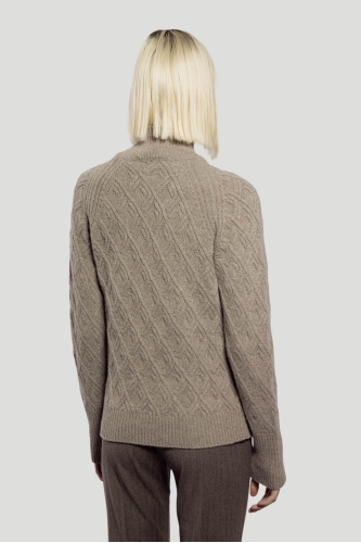 Turtleneck with Wool Braid