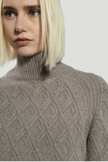 Turtleneck with Wool Braid