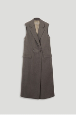 Sleeveless Wool Coat