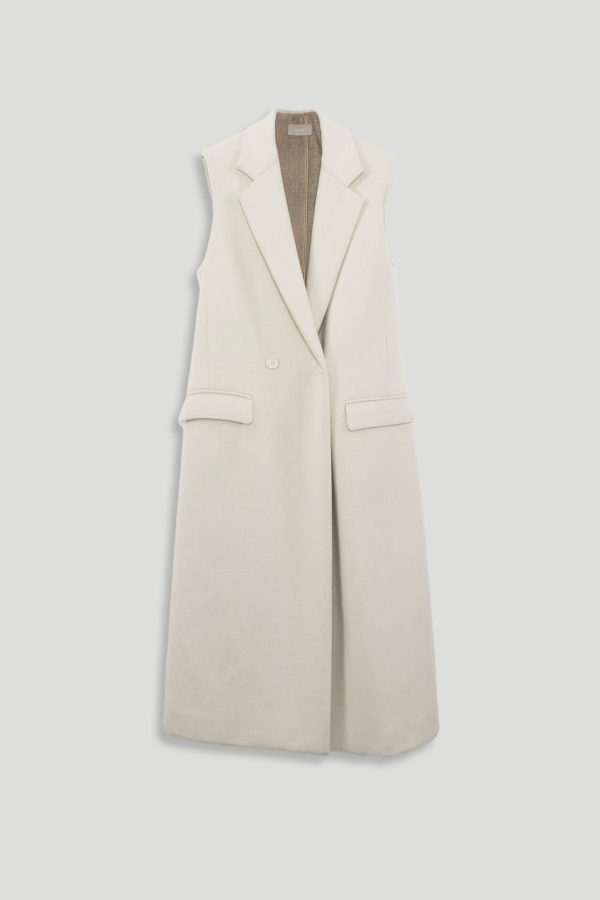 Sleeveless Wool Coat