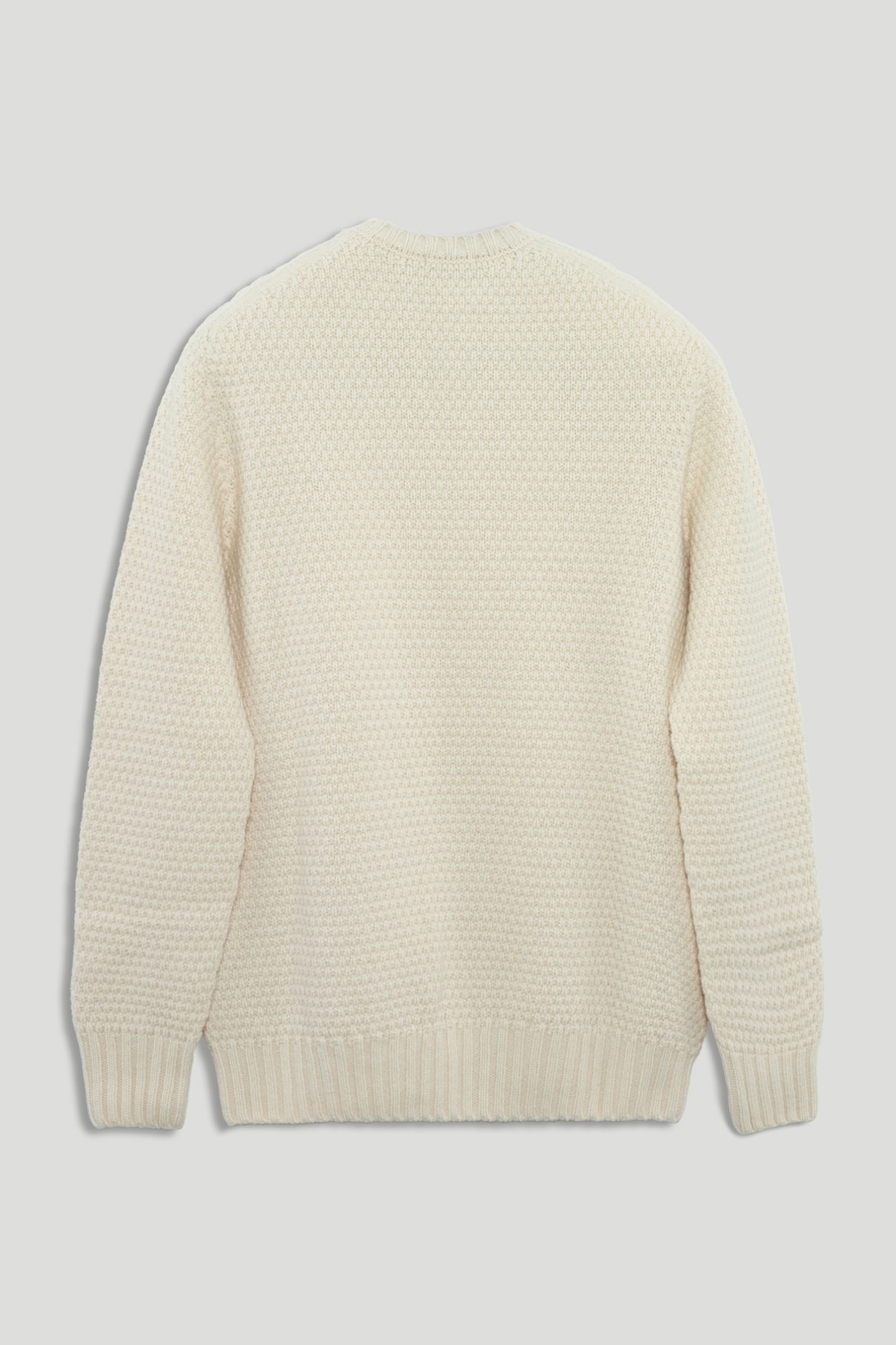 Aran Crew Neck Wool Sweater