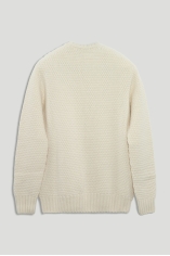 Aran Crew Neck Wool Sweater