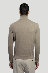 Henley Neckline with zipper in Cashmere